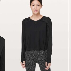 Lululemon Another Lap Long Sleeve in Black Size 4